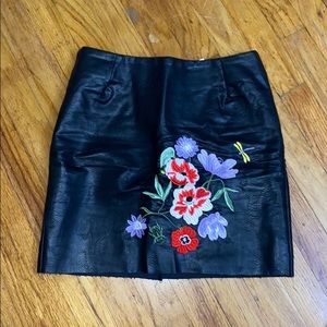 Faux Leather Skirt